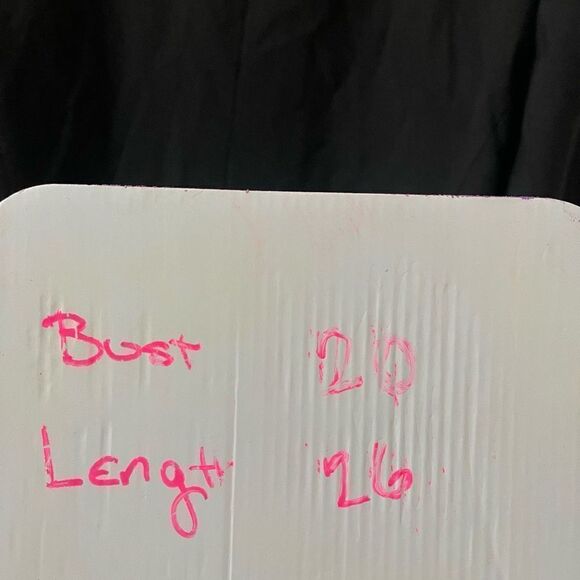 Executive Collection Women's Button-Front Eyelet Accent Black Long Sleeve Size L - Picture 7 of 7